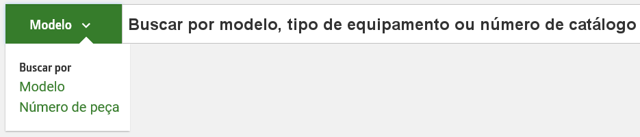 dropdown de pesquisa de peças
