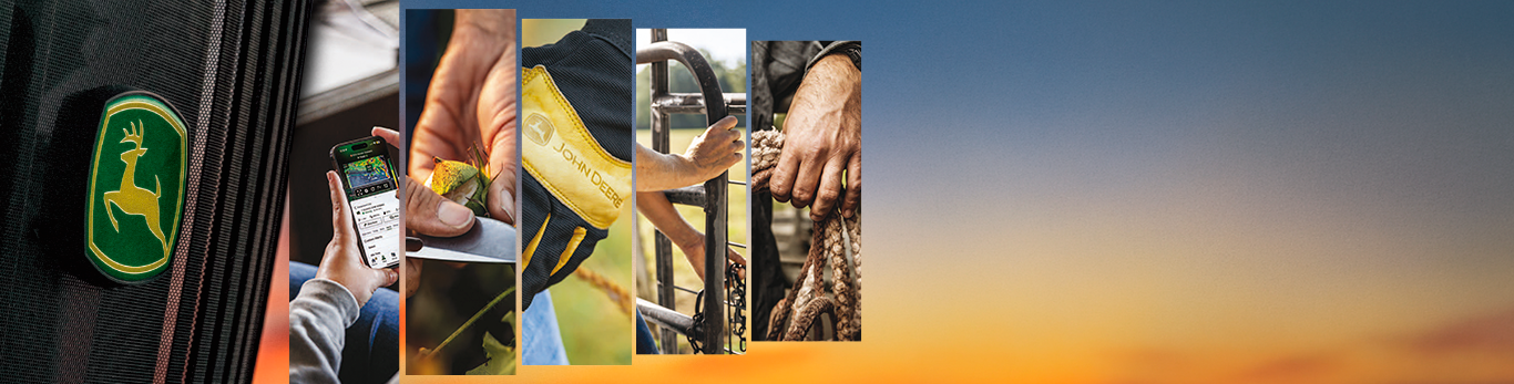 Sequ&ecirc;ncia de imagens mostrando tecnologia, cultivo, manuten&ccedil;&atilde;o e opera&ccedil;&atilde;o de equipamentos agr&iacute;colas.