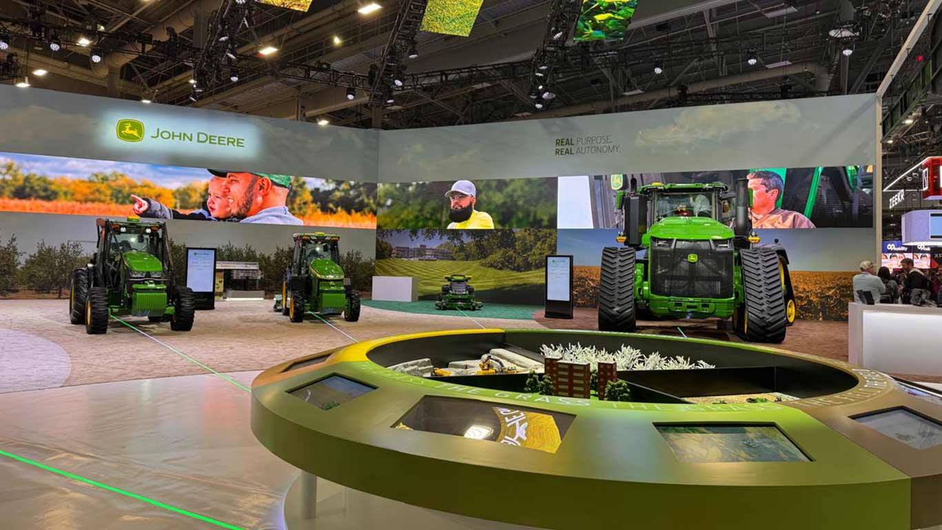John Deere stand at the CES 2025 event