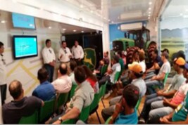 Palestra no interior da carreta Tratour em Carira/SE, no último dia 06 de julho.