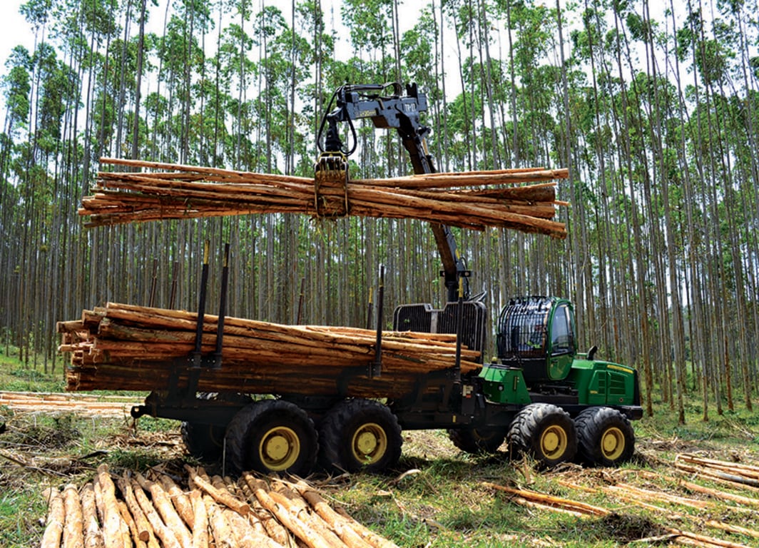 Imagem do Forwarder 1910E em operação.