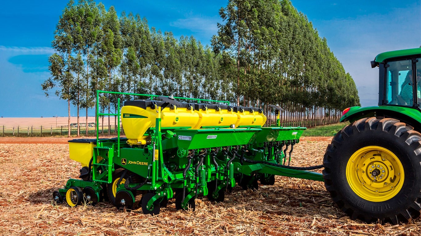 Caixa de Semeadura Para Grãos Finos em campo.