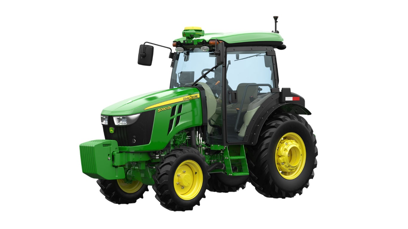 Trator 5080EN no fundo branco.