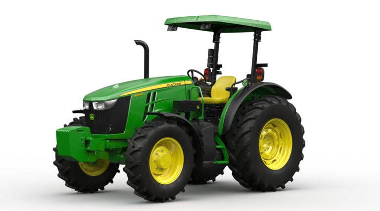 Trator 5095M no fundo branco.