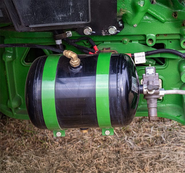 Detalhes do compressor de ar.